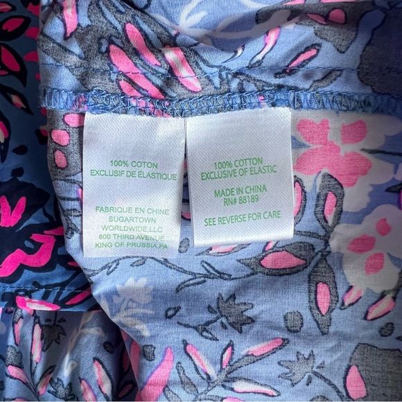 Lilly Pulitzer Blue and Pink Floral Livvie Skirt Set - Picture 10 of 11